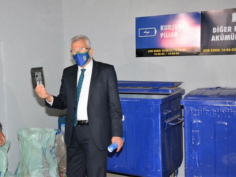 Ödemiş’te 2021’de 996 kilo atık pil toplandı    