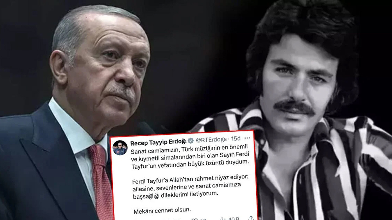 Erdoğan’dan Ferdi Tayfur için başsağlığı mesajı