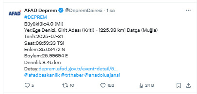 Sabah saatlerinde sallandı! AFAD son depremi duyurdu - Resim: 0